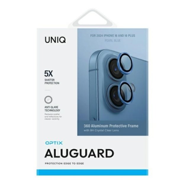 Uniq Optix Aluminum Camera Lens Protector with Applicator for iPhone 16 / iPhone 16 Plus - Beige 1