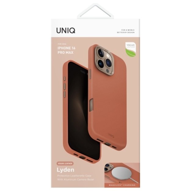 Uniq Lyden iPhone 16 Pro Max 6.9&quot  case Magclick Charging terracotta 6