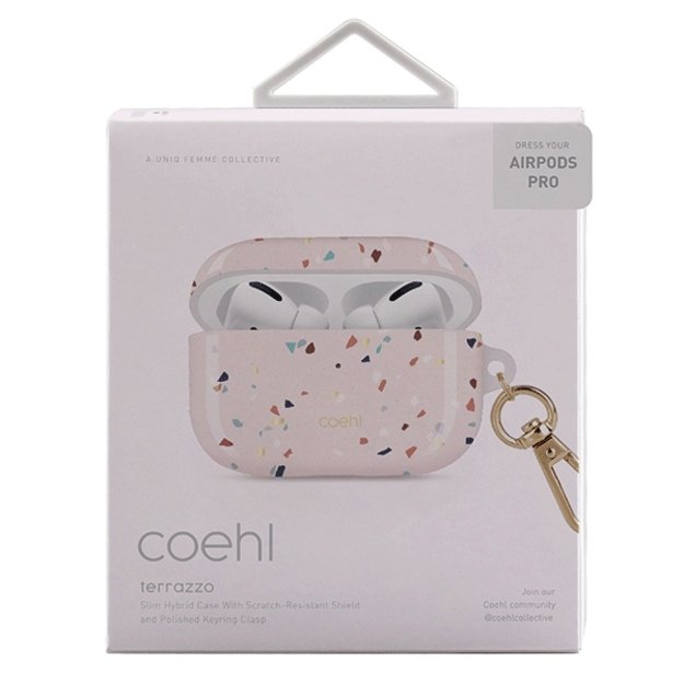 Uniq Coehl Terrazzo AirPods Pro Case Pink/Blush Pink 2