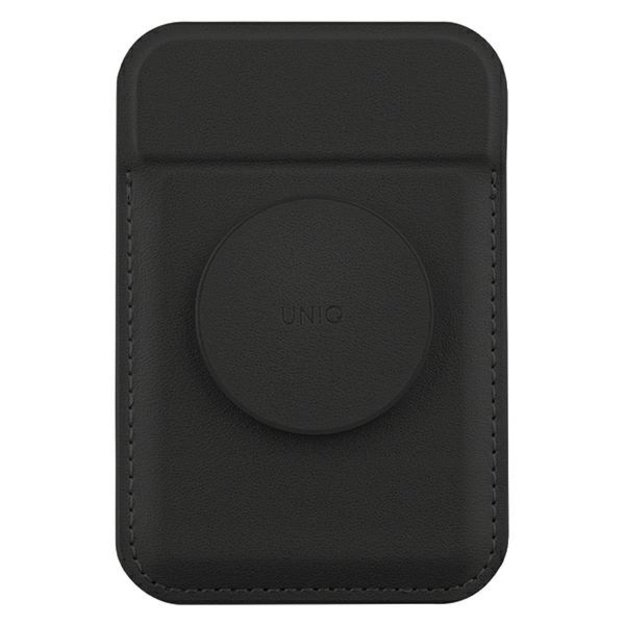 Uniq Flixa Magnetic Card Wallet with Stand Black/Jet Black MagSafe