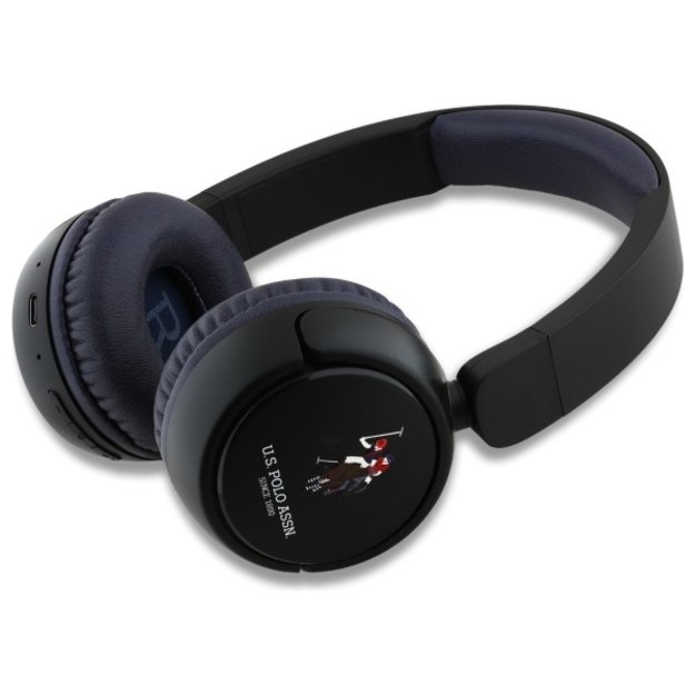 US Polo Bluetooth On-Ear Headphones USHPV6PCOV Navy DH Color Logo 1