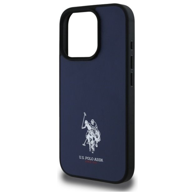 US Polo USHCP15XPGEV iPhone 15 Pro Max 6.7&quot  Navy Leather Embroidered DH Color 5
