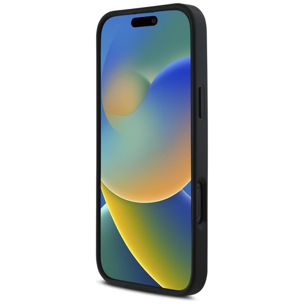 Karl Lagerfeld HC 3D Rubber Elongated Glitter iPhone 16 Pro Max Case - Black 3