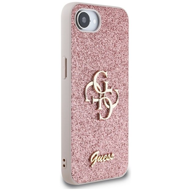 Guess Fixed Glitter Big 4G iPhone 16e Case - Pink 3