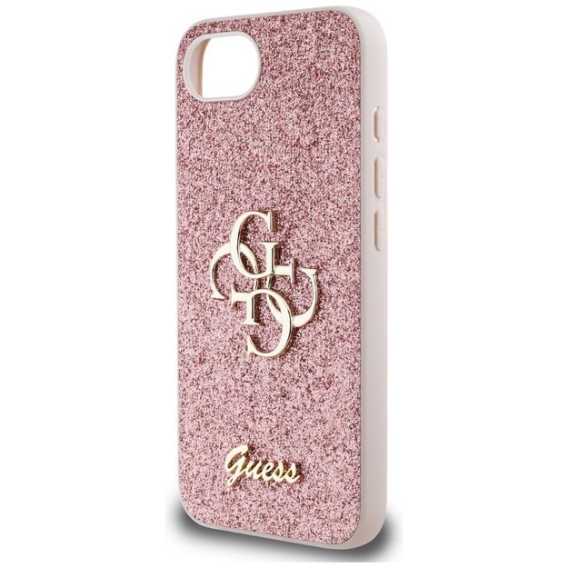 Guess Fixed Glitter Big 4G iPhone 16e Case - Pink 5