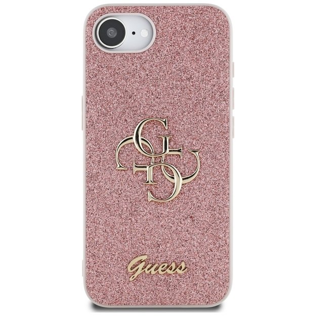Guess Fixed Glitter Big 4G iPhone 16e Case - Pink 2
