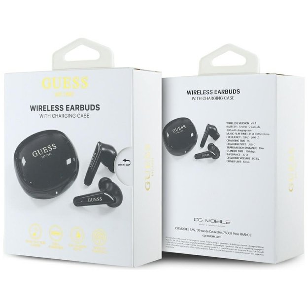 Guess Flat Classic Logo Electroplated TWS Headphones - Black 5