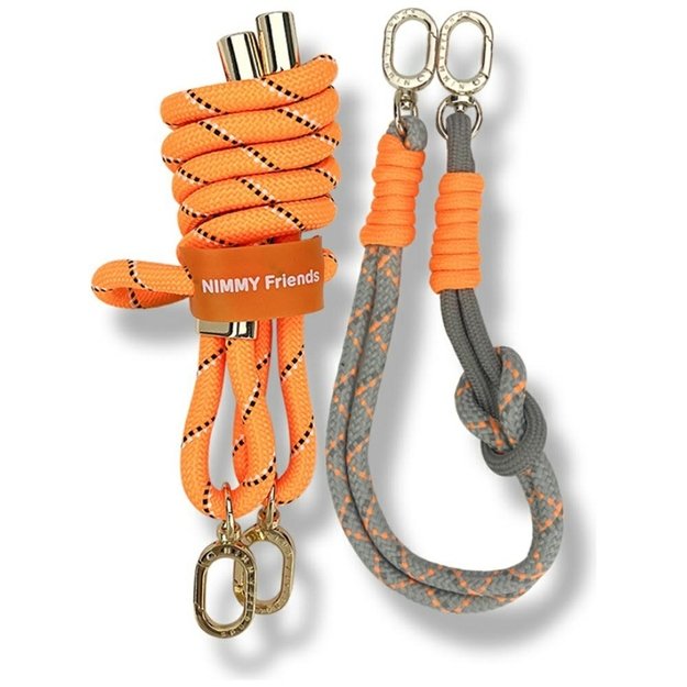 Nimmy Cool&amp Cute 2.0 crossbody + handstrap set - orange-gray