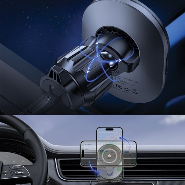 SODI C50 Rotating Vent Mount 15W with MagSafe C50 - Black 4