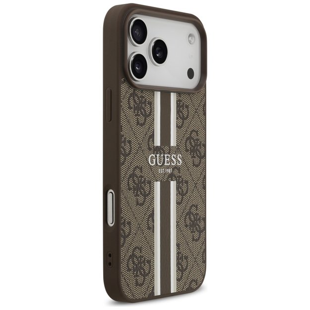 Guess 4G Printed Stripes MagSafe case for iPhone 17 Pro Max - brown 3