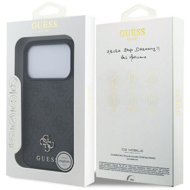 Guess 4G Small Classic Logo MagSafe case for iPhone 17 Pro - black 7