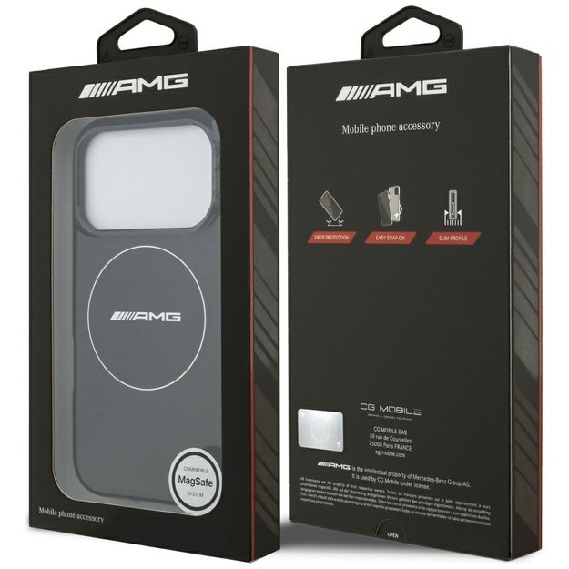 AMG Double Layer Transparent Smocked MagSafe Case for iPhone 17 Pro - Black 7