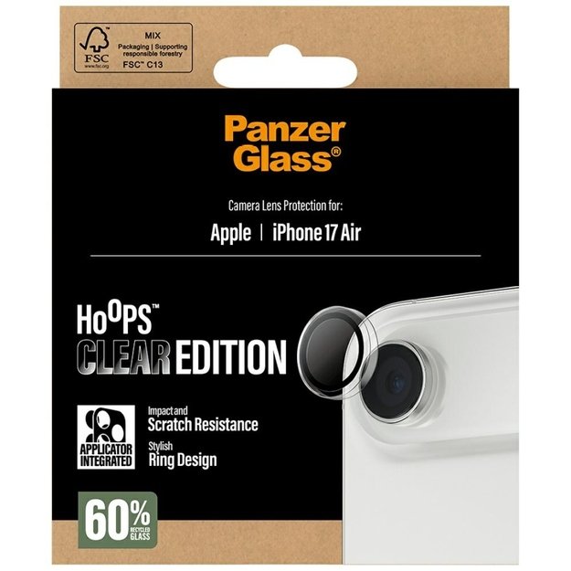 PanzerGlass Hoops Tempered Glass Camera Screen Protector for iPhone Air - Black 4