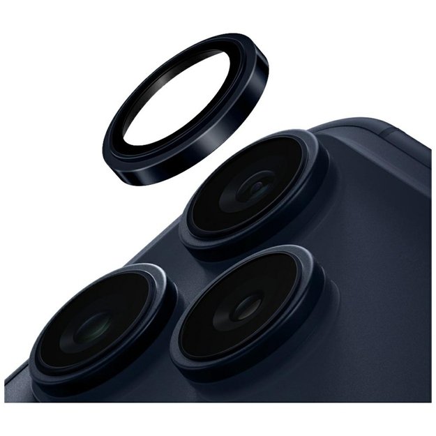 Uniq Optix Prime Camera Lens Protector for iPhone 17 Pro / 17 Pro Max with Applicator - Navy Blue
