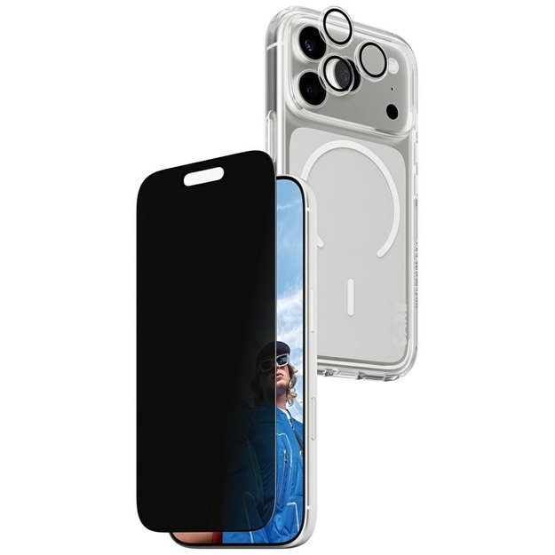 CARE by PanzerGlass Flagship Privacy 3-in-1 Case + Privacy Glass + Lens for iPhone 17 Pro 1