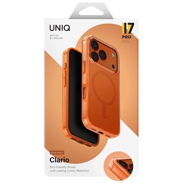 Uniq Clario Magclick Charging Case for iPhone 17 Pro - Orange 4