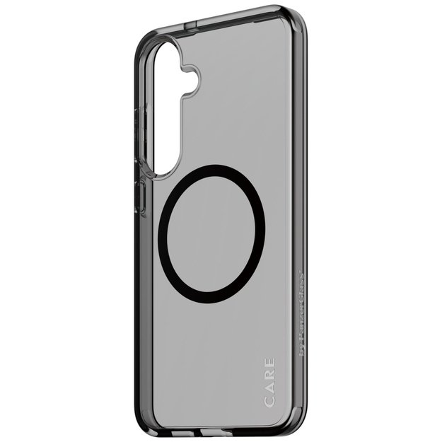 CARE by PanzerGlass Flagship Urban Combat Black QI Case for Samsung Galaxy S25+ - Semi-transparent Smoke 2