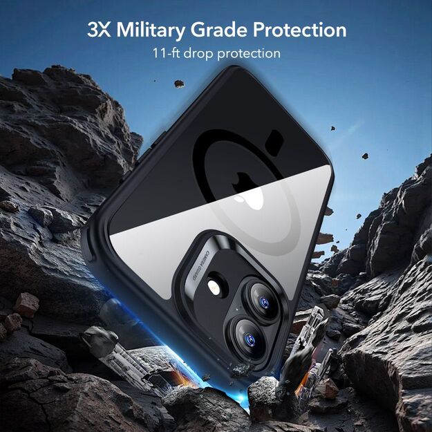 ESR Classic Hybrid MagSafe + Tempered Glass Set for iPhone 17 - Clear Black 3