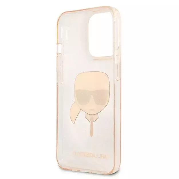 Karl Lagerfeld KLHCP13LKHTUGLGO iPhone 13 Pro / 13 6,1  złoty/gold hardcase Glitter Karl`s Head 6