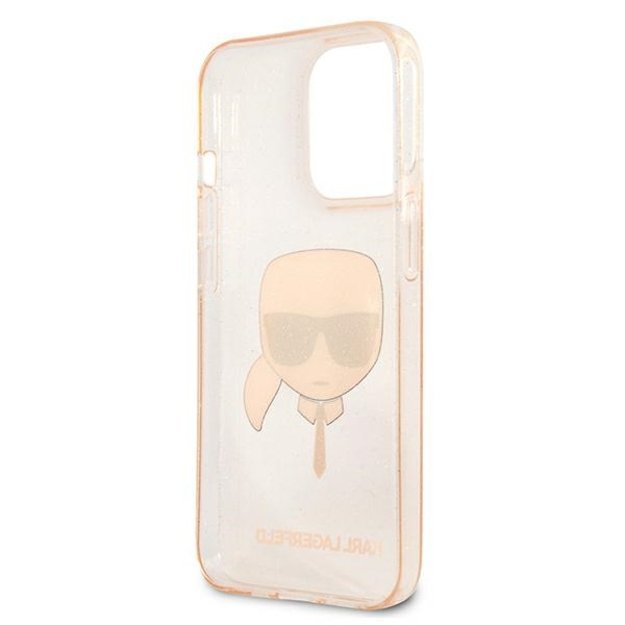 Karl Lagerfeld KLHCP13LKHTUGLGO iPhone 13 Pro / 13 6,1  złoty/gold hardcase Glitter Karl`s Head 13