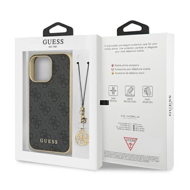Guess GUHCP13XGF4GGR iPhone 13 Pro Max 6.7&quot  grey/grey hardcase 4G Charms Collection 14