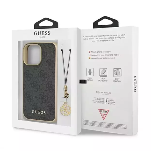 Guess GUHCP13XGF4GGR iPhone 13 Pro Max 6.7&quot  grey/grey hardcase 4G Charms Collection 7