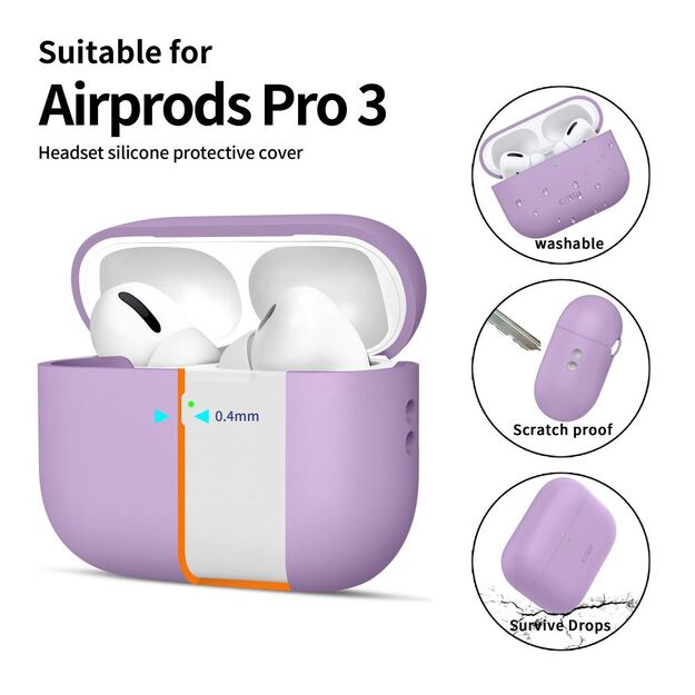 Tech-Protect Silicone Case for AirPods Pro 3 - Purple 3