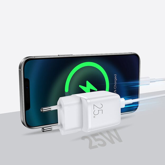 Joyroom fast wall charger USB Type C 25W 3A EU plug white (L-P251) 8