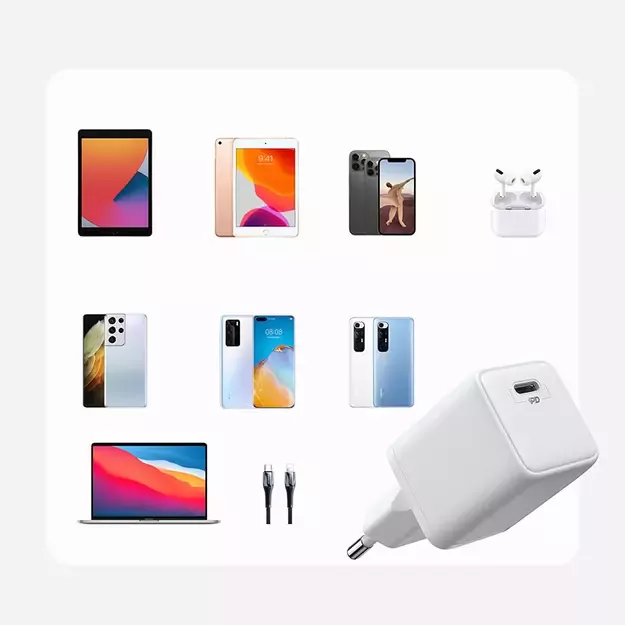 Joyroom fast wall charger USB Type C 25W 3A EU plug white (L-P251) 5