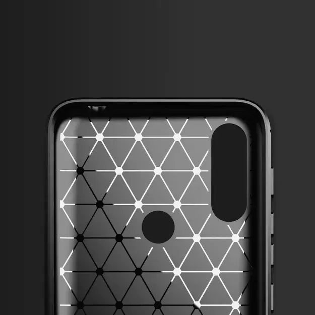Carbon Case Flexible Cover Sleeve Motorola Moto E7i Power black 8
