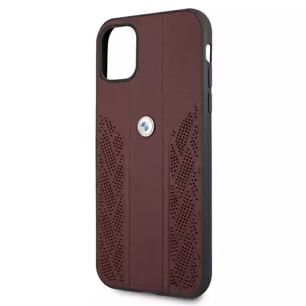 Etui BMW BMHCN61RSPPR iPhone 11 6,1  / Xr czerwony/red hardcase Leather Curve Perforate 12