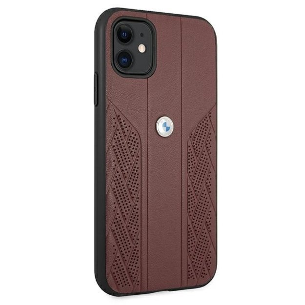 Etui BMW BMHCN61RSPPR iPhone 11 6,1  / Xr czerwony/red hardcase Leather Curve Perforate 3