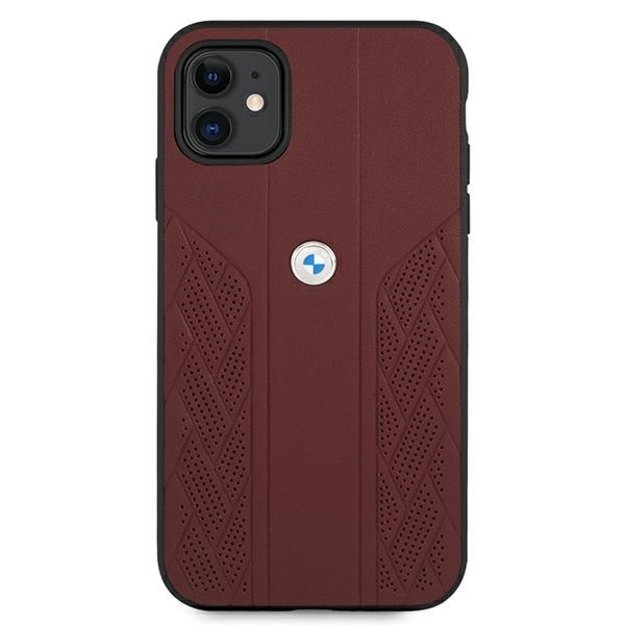 Etui BMW BMHCN61RSPPR iPhone 11 6,1  / Xr czerwony/red hardcase Leather Curve Perforate 2