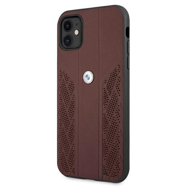 Etui BMW BMHCN61RSPPR iPhone 11 6,1  / Xr czerwony/red hardcase Leather Curve Perforate 1