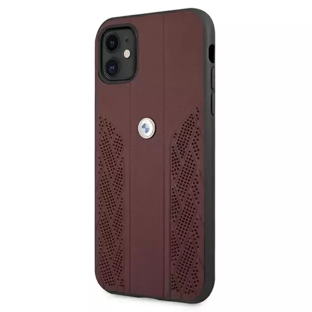 Etui BMW BMHCN61RSPPR iPhone 11 6,1  / Xr czerwony/red hardcase Leather Curve Perforate 8
