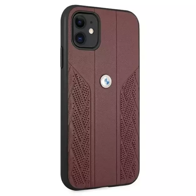 Etui BMW BMHCN61RSPPR iPhone 11 6,1  / Xr czerwony/red hardcase Leather Curve Perforate 10