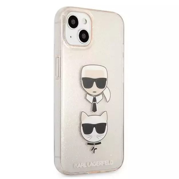 Karl Lagerfeld KLHCP13SKCTUGLGO iPhone 13 mini 5,4  złoty/gold hardcase Glitter Karl`s & Choupette 10