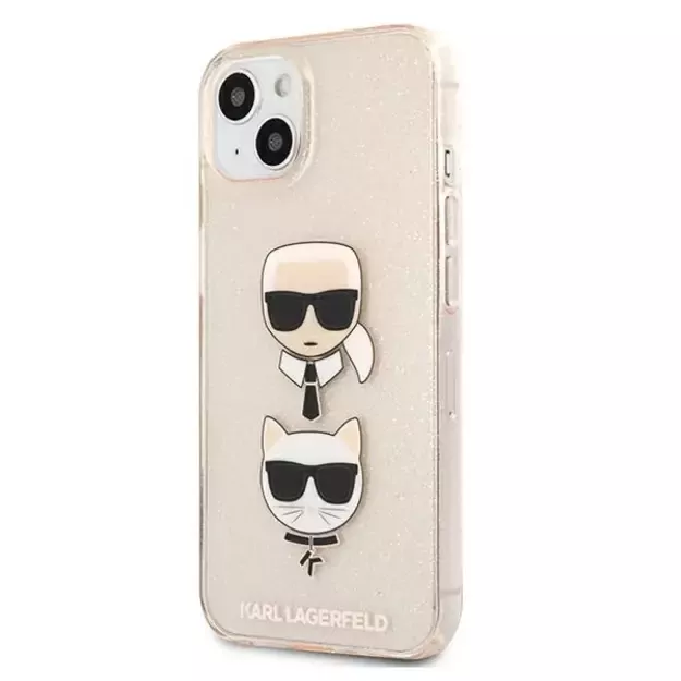 Karl Lagerfeld KLHCP13SKCTUGLGO iPhone 13 mini 5,4  złoty/gold hardcase Glitter Karl`s & Choupette 8