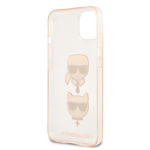 Karl Lagerfeld KLHCP13SKCTUGLGO iPhone 13 mini 5,4  złoty/gold hardcase Glitter Karl`s & Choupette 6