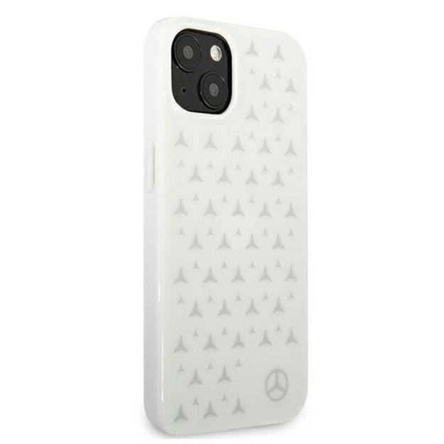 Mercedes MEHCP13MESPWH iPhone 13 6,1  biały/white hardcase Silver Stars Pattern 8