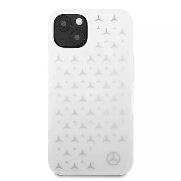 Mercedes MEHCP13MESPWH iPhone 13 6,1  biały/white hardcase Silver Stars Pattern 14