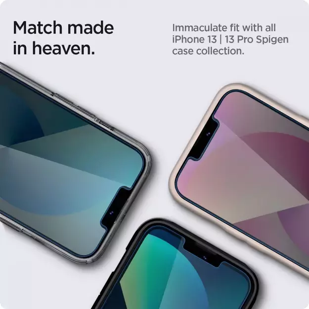 Spigen Glas.tR EZ Fit Privacy Tempered Glass for iPhone 13 Pro Max - 2 pcs. 16