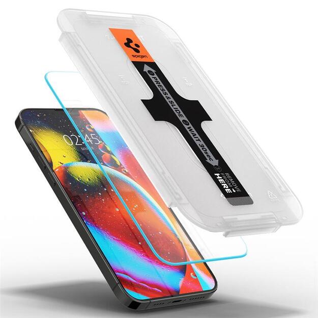 Spigen Glas.tR EZ Fit Privacy Tempered Glass for iPhone 13 Pro Max - 2 pcs. 1