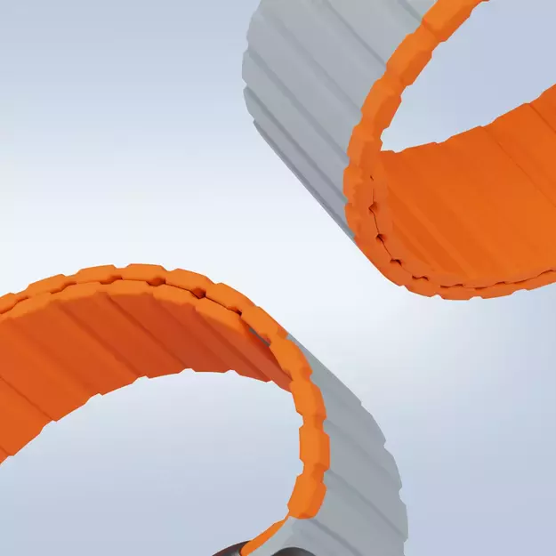 Magnetic Apple Watch SE, 9, 8, 7, 6, 5, 4, 3, 2, 1 (41, 40, 38 mm) Dux Ducis Strap (LD Version) - gray-orange 7