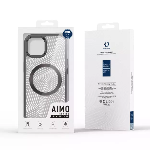 Armored case for iPhone 15 Plus with MagSafe Dux Ducis Aimo Mag - black 10