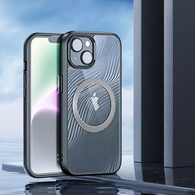 Armored case for iPhone 15 Plus with MagSafe Dux Ducis Aimo Mag - black 2