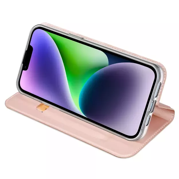 Dux Ducis Skin Pro Wallet Case for iPhone 15 Plus - Pink 4