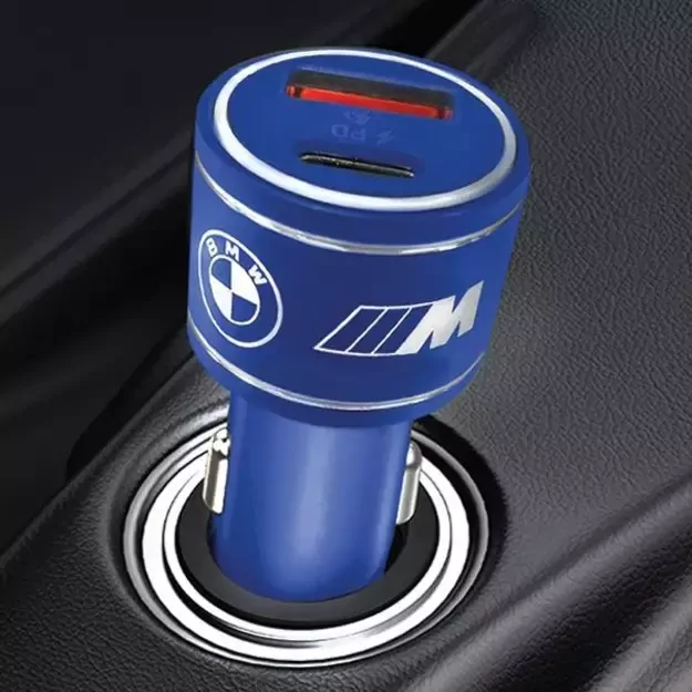 BMW M Edition Case Car Charger BMCCMUSBCB 20W PD QC 3.0 - blue 2