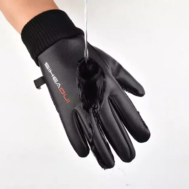 Men s insulated, anti-slip telephone gloves - black 5