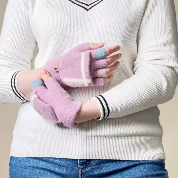 Women s/children s winter telephone gloves - pink 9